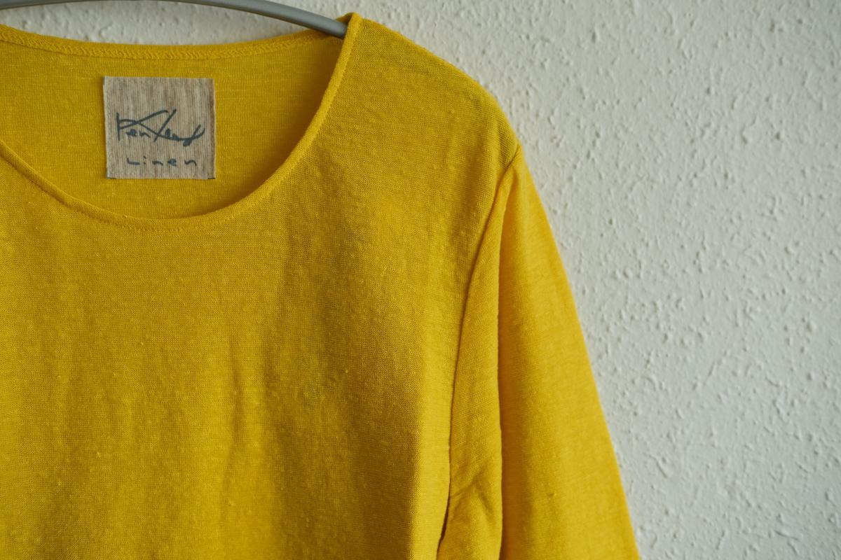 リネンコットンアンダーウェア7分袖｜レディース｜きはだいろ