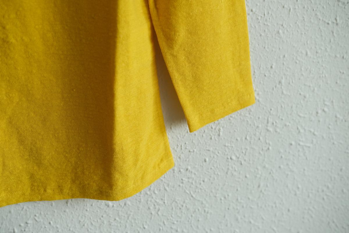 リネンコットンアンダーウェア7分袖｜レディース｜きはだいろ