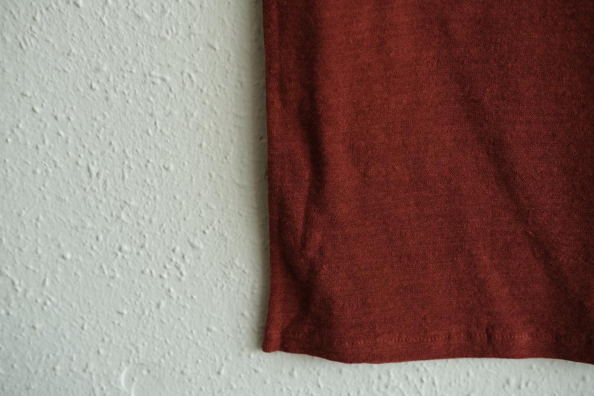 リネンコットンアンダーウェア ノースリーブ｜レディース｜コッパーレッド