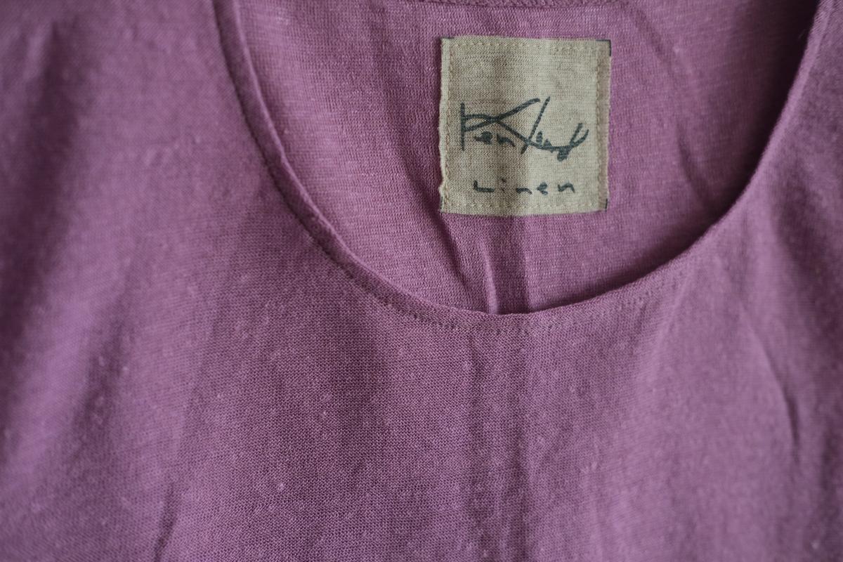 リネンコットンアンダーウェア ノースリーブ｜レディース｜モーブ