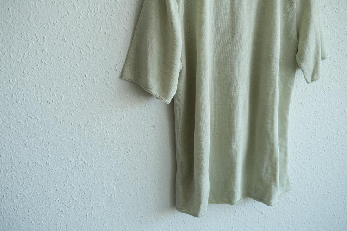 リネンキュプラ半袖プルオーバー｜レディース｜ホワイトペッパー