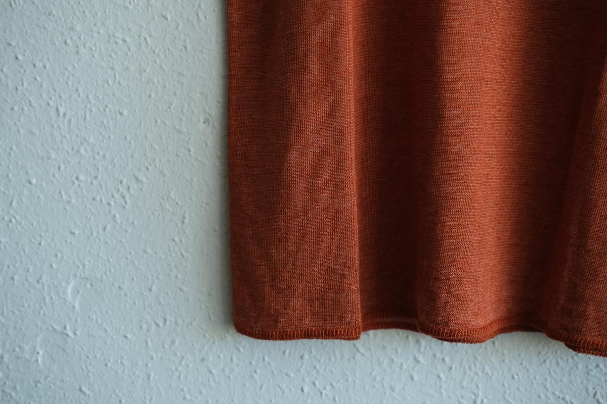 リネンキュプラ半袖プルオーバー｜レディース｜ヒイロオレンジ