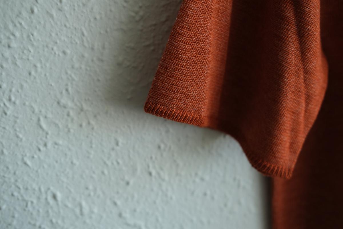 リネンキュプラ半袖プルオーバー｜レディース｜ヒイロオレンジ