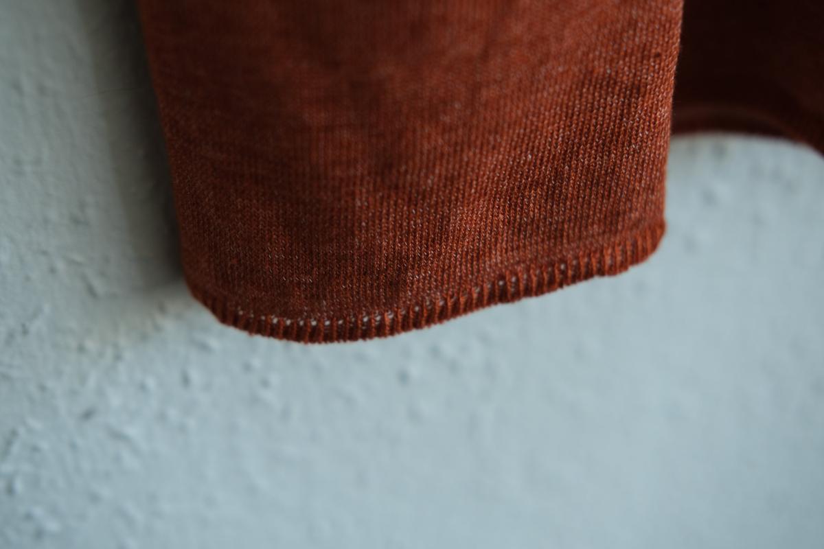 リネンキュプラ半袖プルオーバー｜レディース｜ヒイロオレンジ