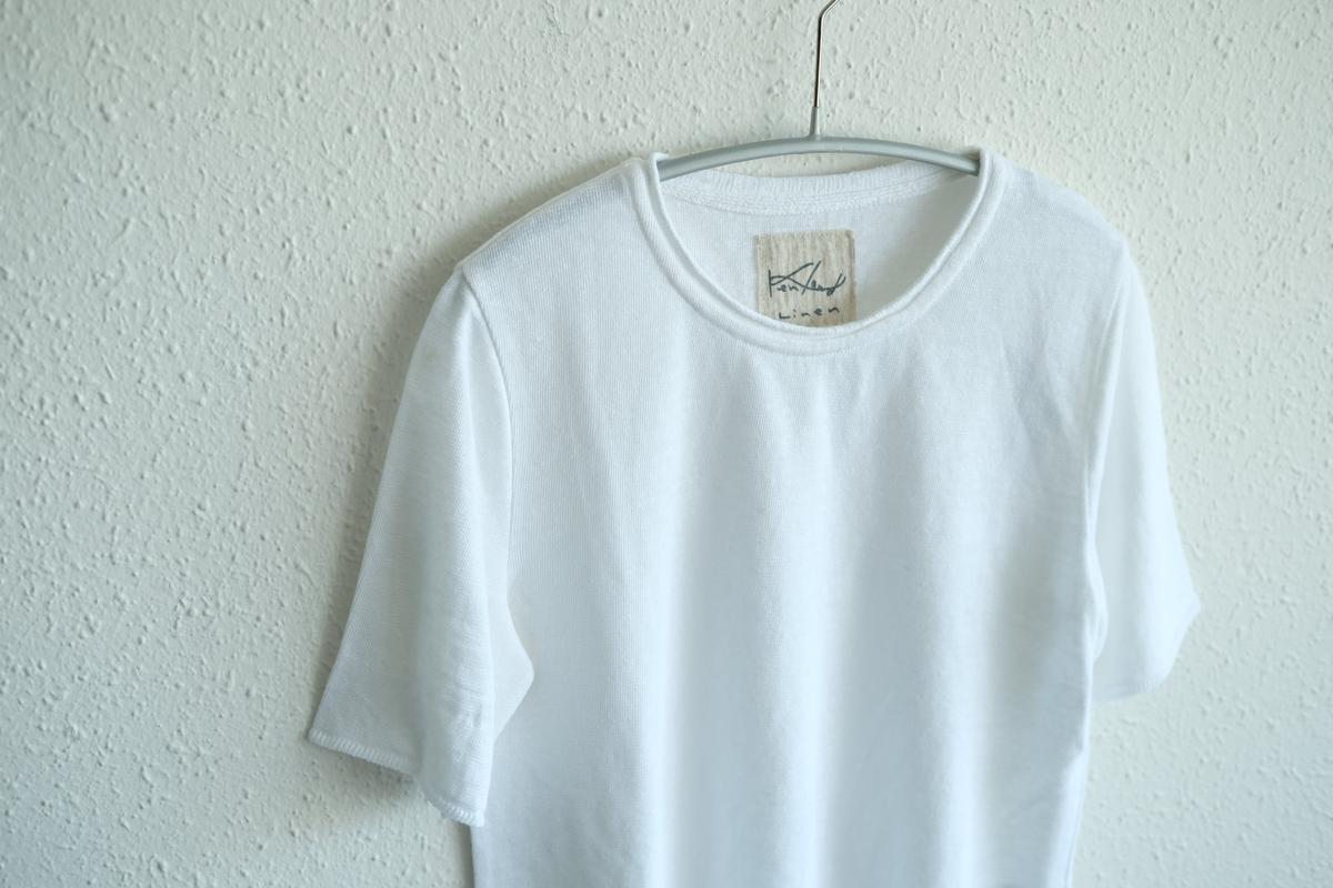 リネンキュプラ半袖プルオーバー｜レディース｜白