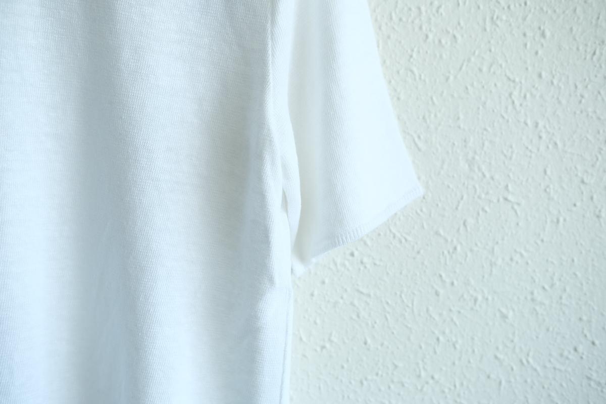 リネンキュプラ半袖プルオーバー｜レディース｜白