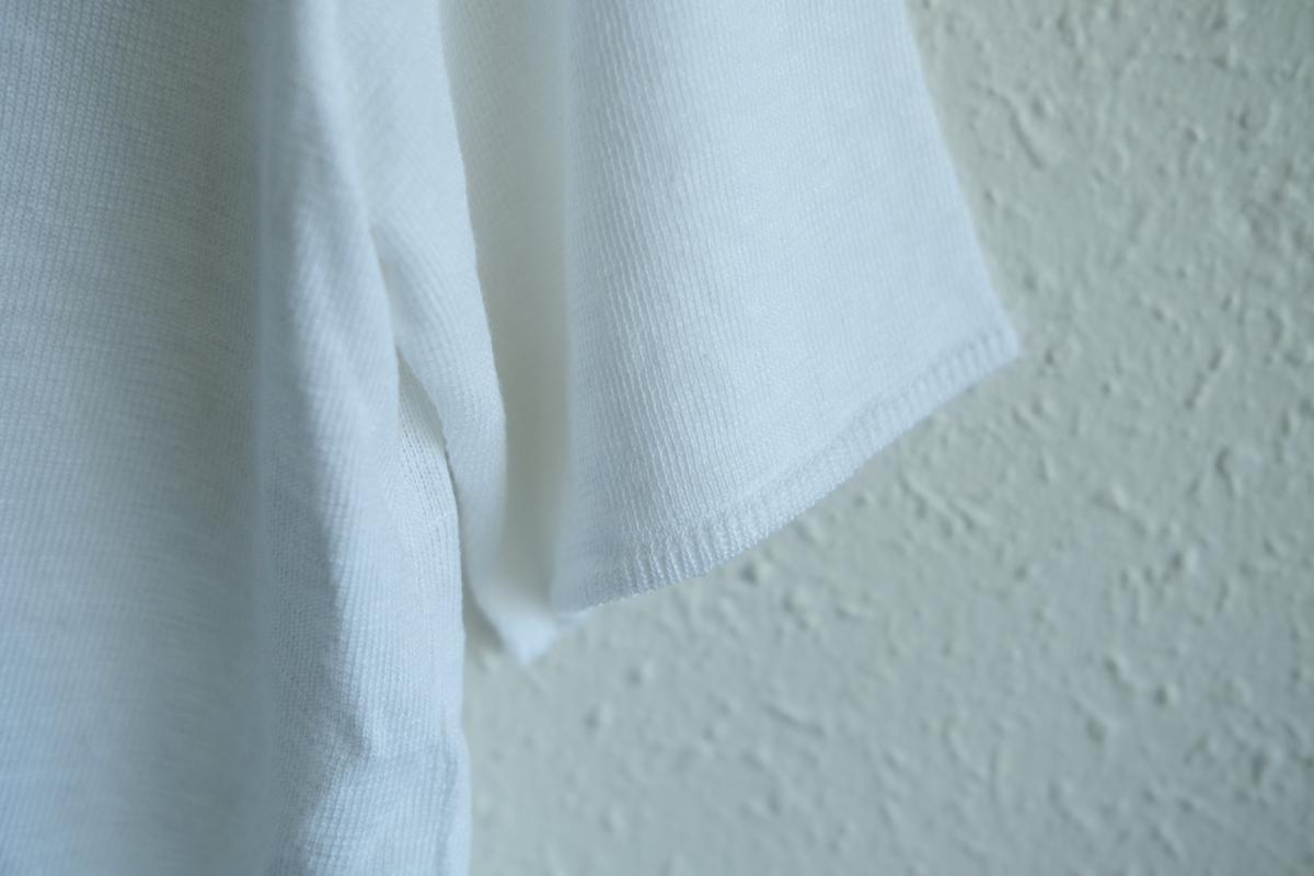 リネンキュプラ半袖プルオーバー｜レディース｜白