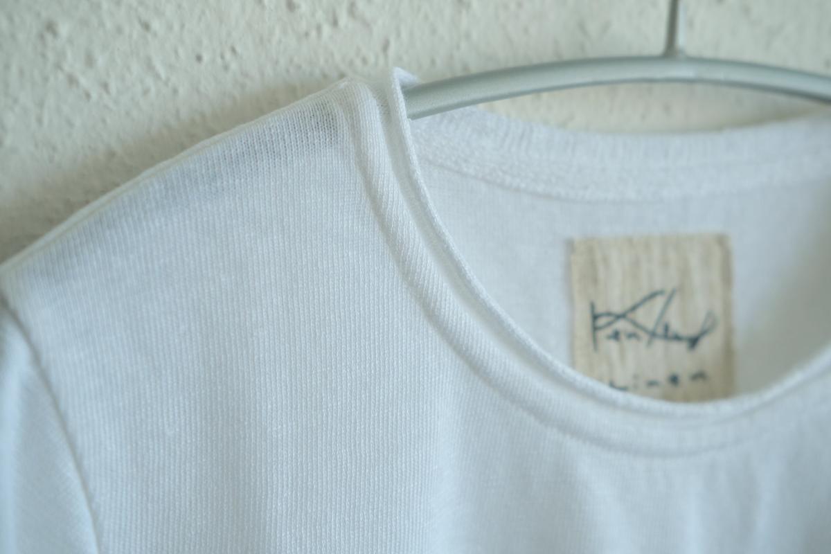 リネンキュプラ半袖プルオーバー｜レディース｜白