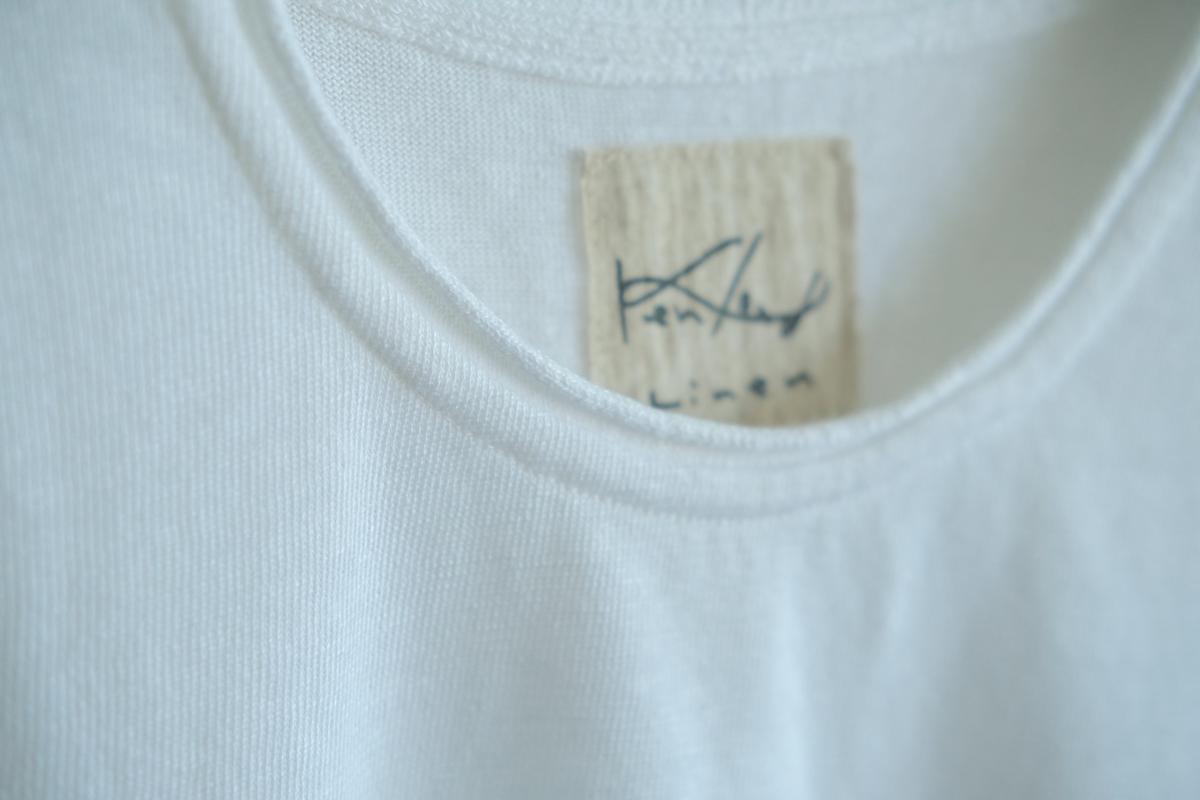 リネンキュプラ半袖プルオーバー｜レディース｜白