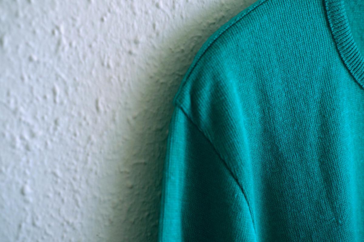 リネンニット 7分袖プルオーバー｜レディース｜ショットグリーン