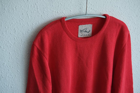 リネンニット 7分袖プルオーバー｜レディース｜スカーレット