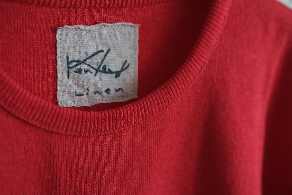 リネンニット 7分袖プルオーバー｜レディース｜スカーレット