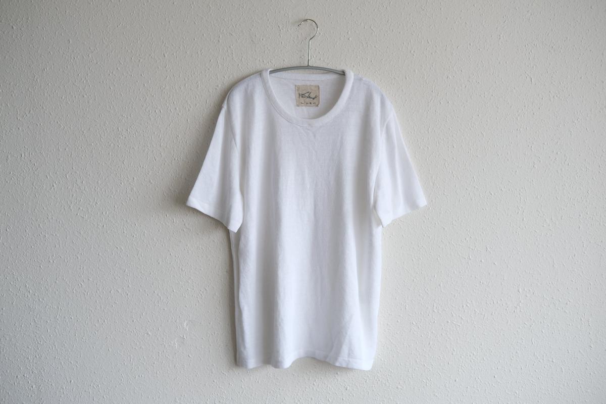 リネンニット半袖プルオーバー｜ユニセックス｜白