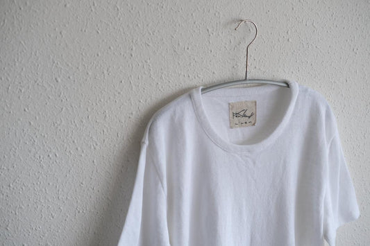 リネンニット半袖プルオーバー｜ユニセックス｜白