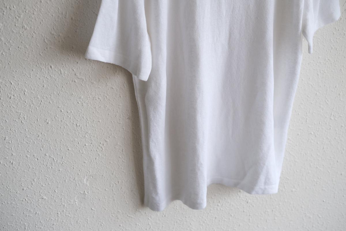 リネンニット半袖プルオーバー｜ユニセックス｜白