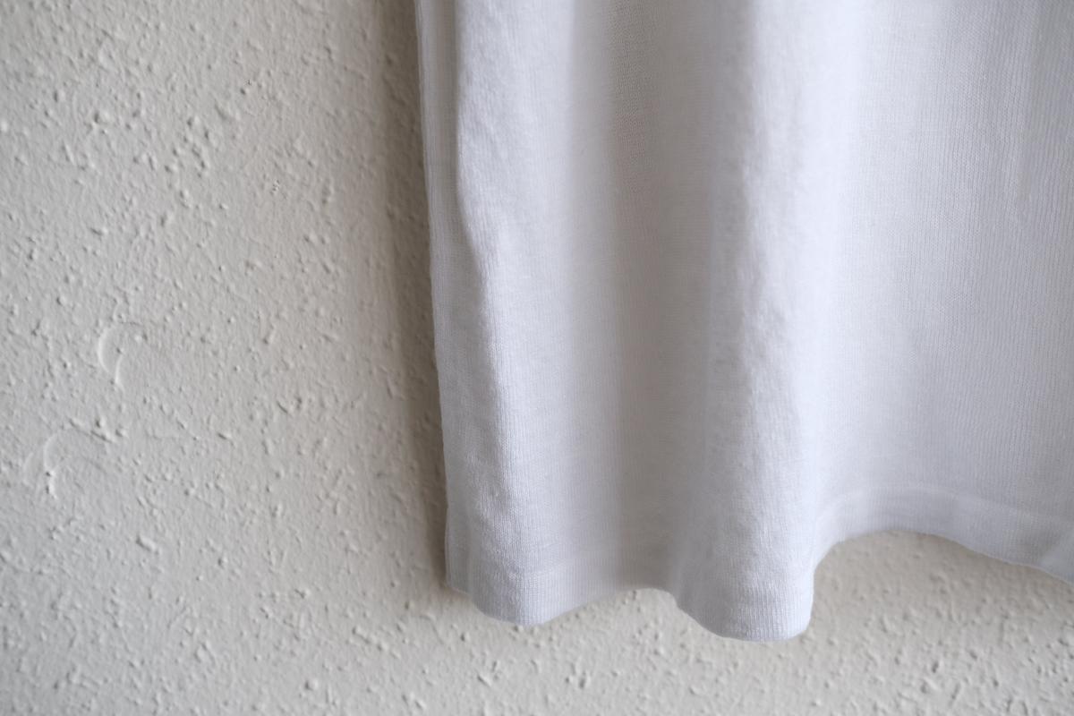 リネンニット半袖プルオーバー｜ユニセックス｜白