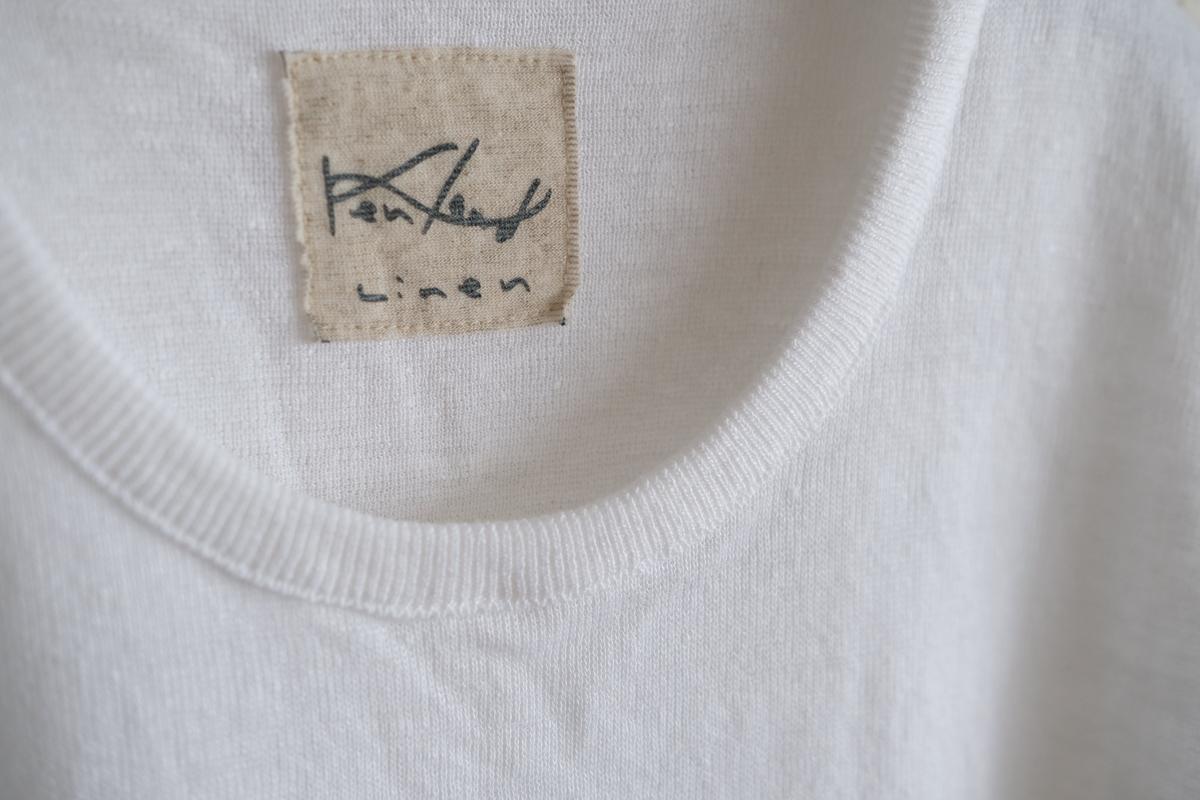 リネンニット半袖プルオーバー｜ユニセックス｜白