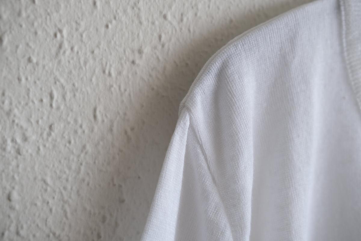 リネンニット半袖プルオーバー｜ユニセックス｜白