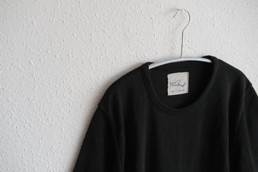 リネンニット半袖プルオーバー｜ユニセックス｜黒