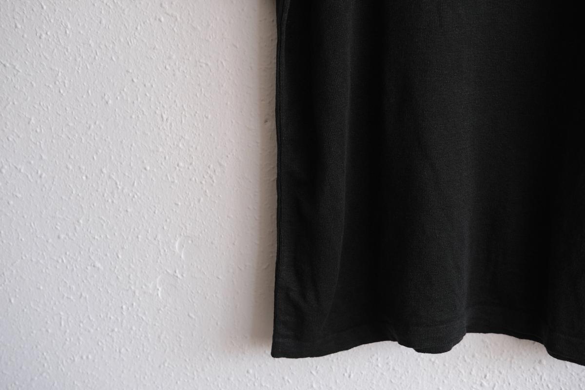 リネンニット半袖プルオーバー｜ユニセックス｜黒