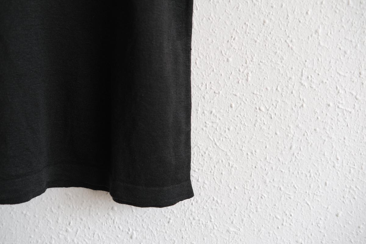 リネンニット半袖プルオーバー｜ユニセックス｜黒