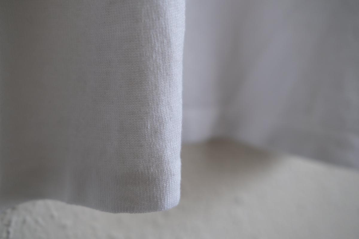 リネンニット半袖プルオーバー｜ユニセックス｜白