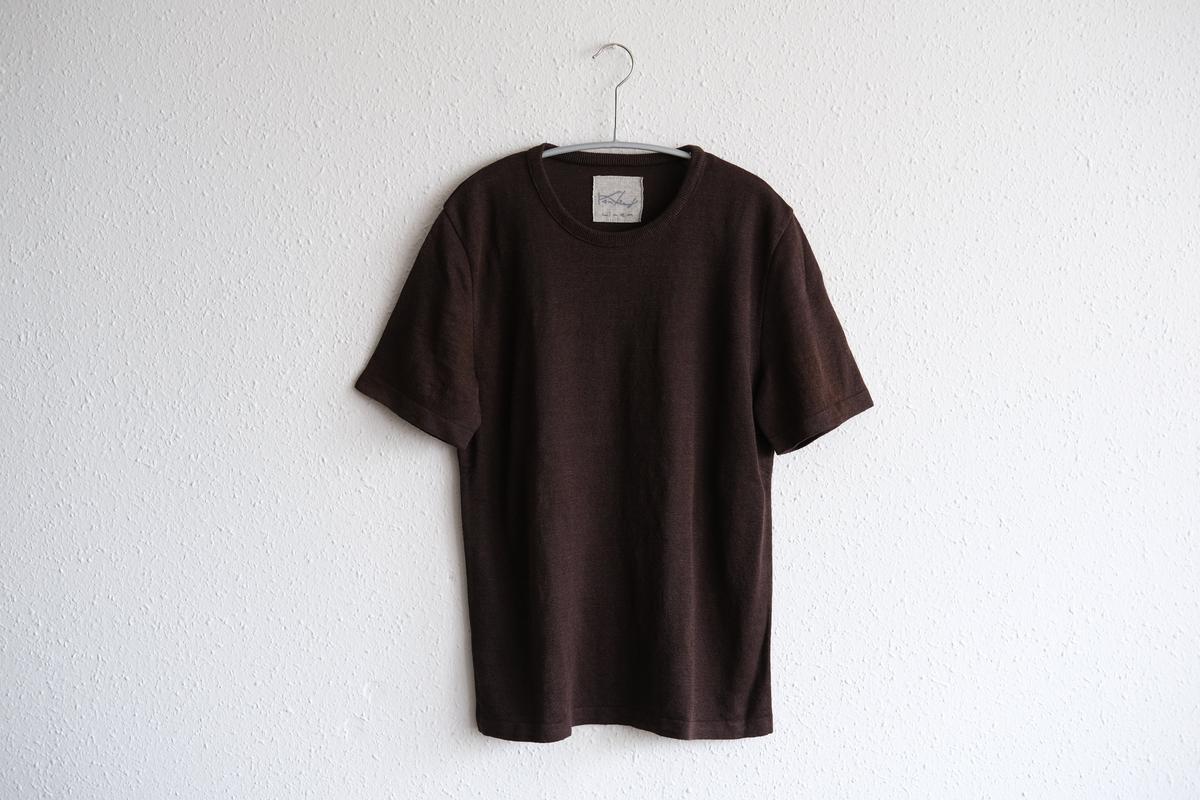 リネンニット半袖プルオーバー｜ユニセックス｜Dネーブル