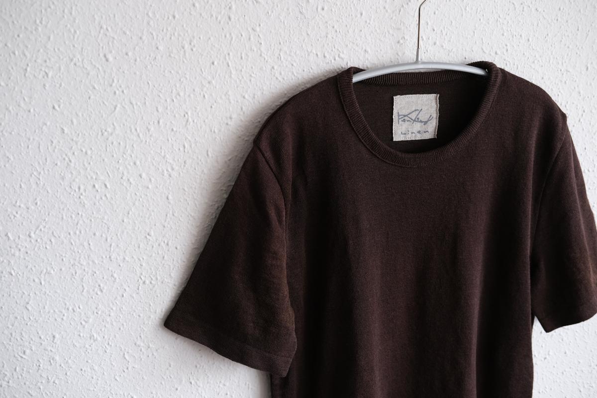 リネンニット半袖プルオーバー｜ユニセックス｜Dネーブル