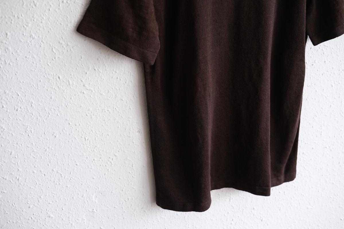 リネンニット半袖プルオーバー｜ユニセックス｜Dネーブル