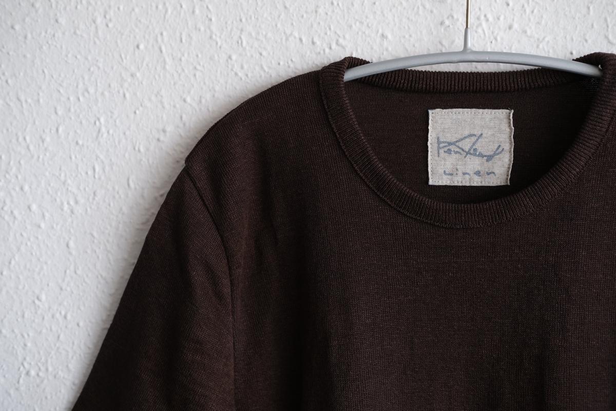 リネンニット半袖プルオーバー｜ユニセックス｜Dネーブル