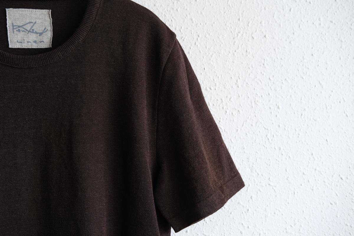 リネンニット半袖プルオーバー｜ユニセックス｜Dネーブル