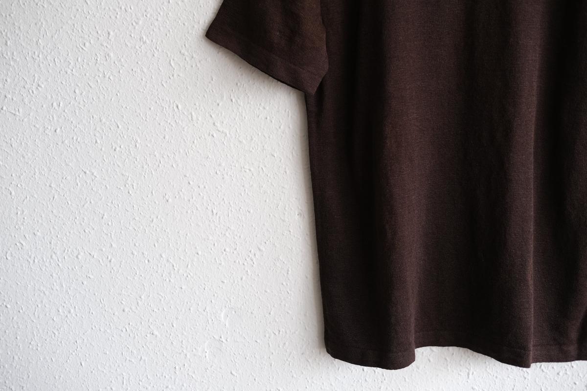 リネンニット半袖プルオーバー｜ユニセックス｜Dネーブル