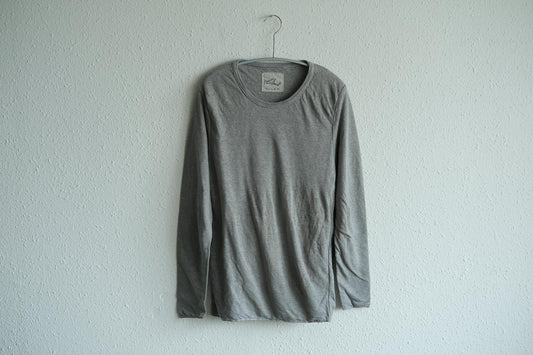 リネンニット 長袖二重プルオーバー｜レディース｜パープル