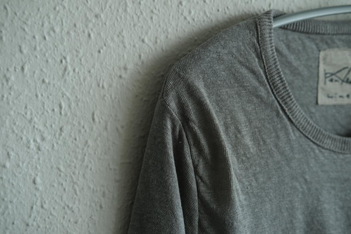 リネンニット 長袖二重プルオーバー｜レディース｜パープル