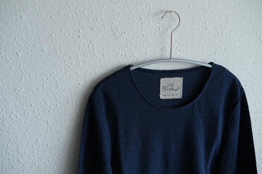 リネンコットンアンダーウェア7分袖｜レディース｜インクネイビー