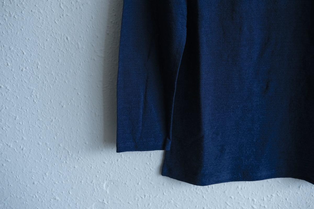 リネンコットンアンダーウェア7分袖｜レディース｜インクネイビー