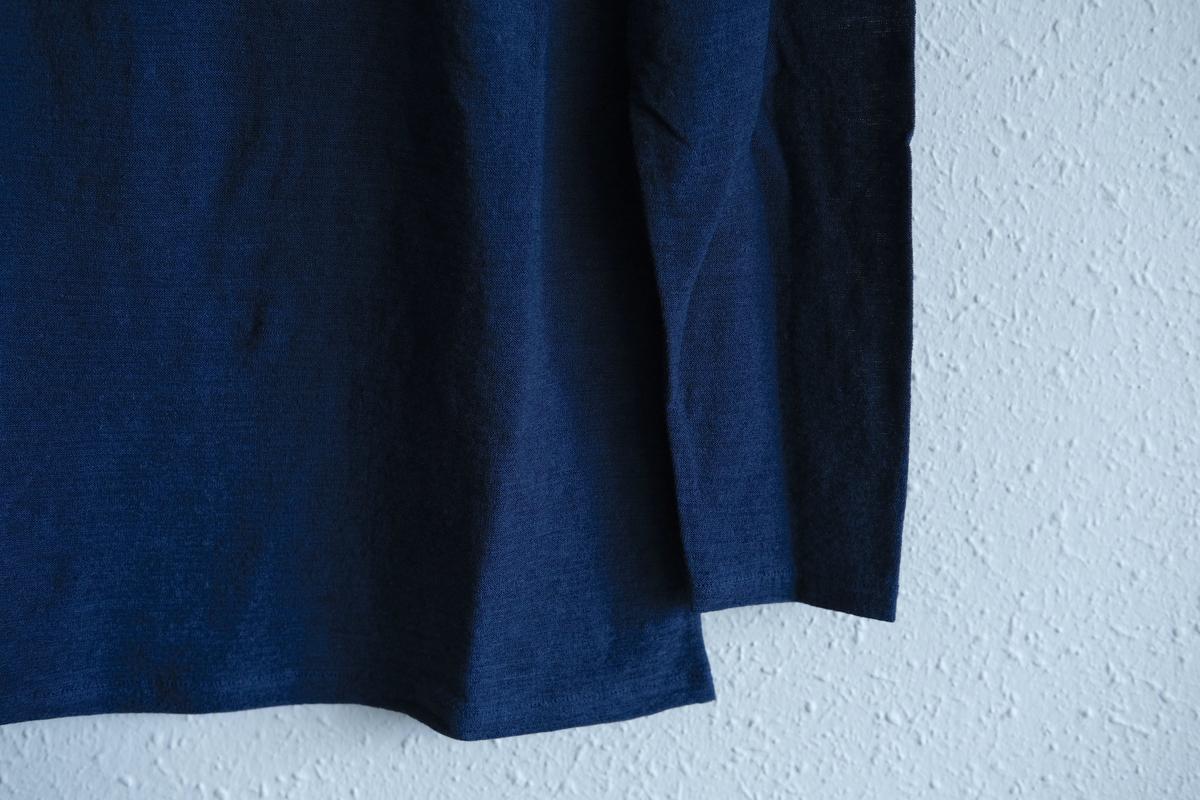 リネンコットンアンダーウェア7分袖｜レディース｜インクネイビー