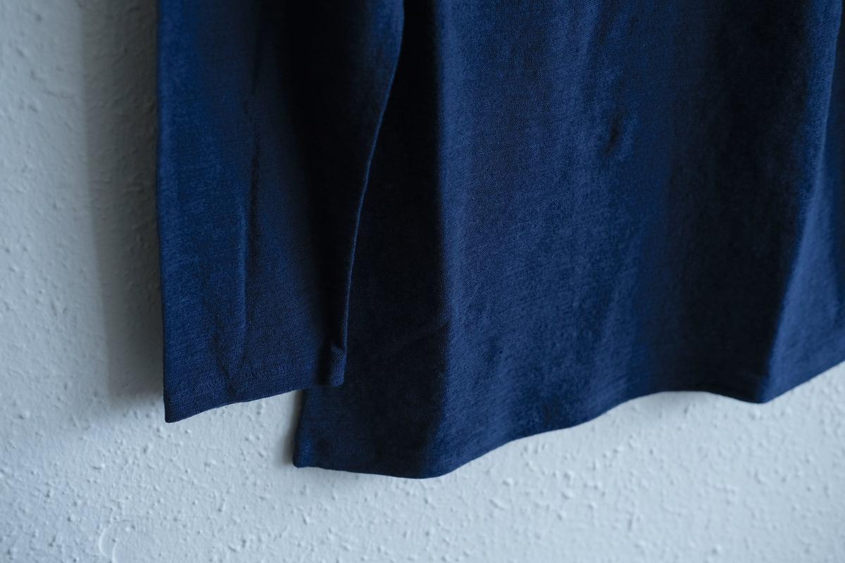 リネンコットンアンダーウェア7分袖｜レディース｜インクネイビー