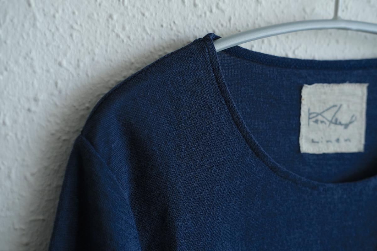 リネンコットンアンダーウェア7分袖｜レディース｜インクネイビー