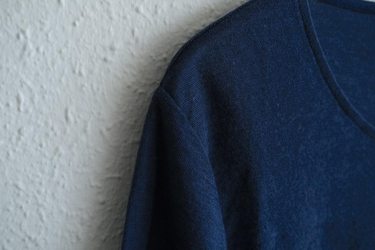 リネンコットンアンダーウェア7分袖｜レディース｜インクネイビー