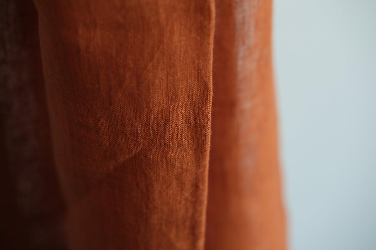 enrica 草木染めリネンストール｜teracotta