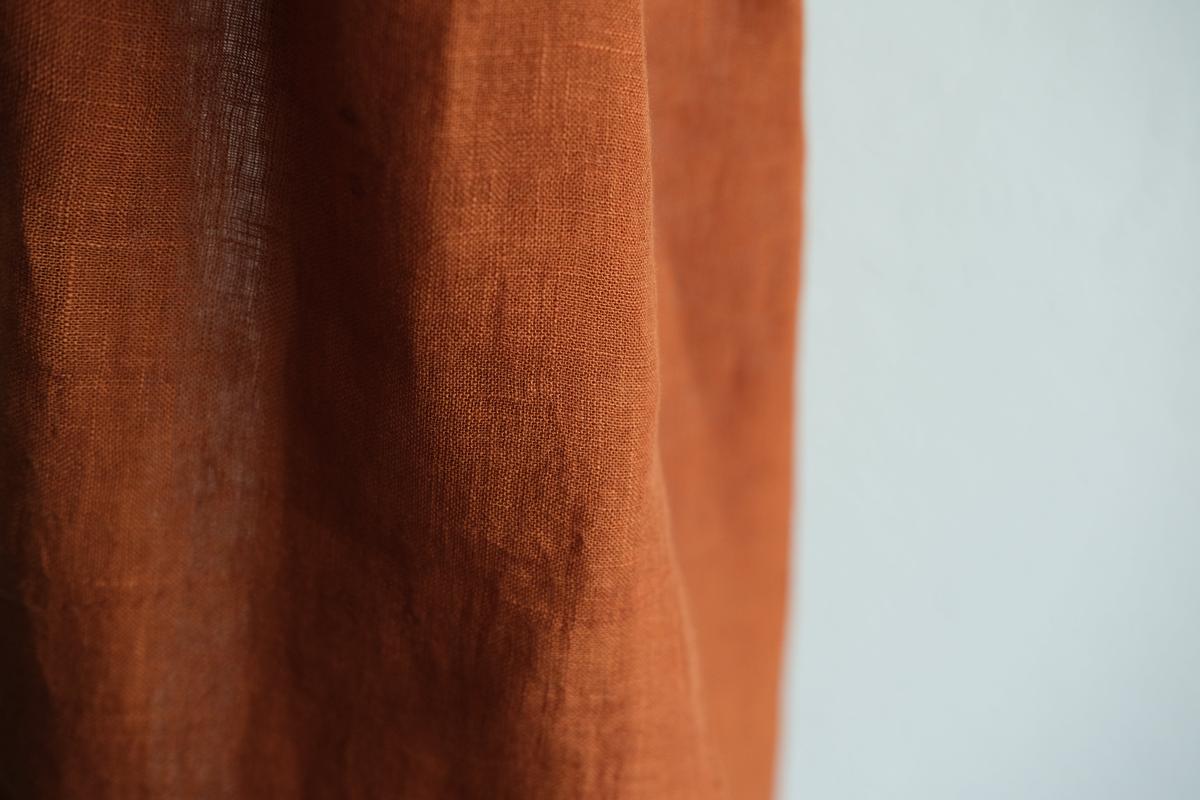 enrica 草木染めリネンストール｜teracotta