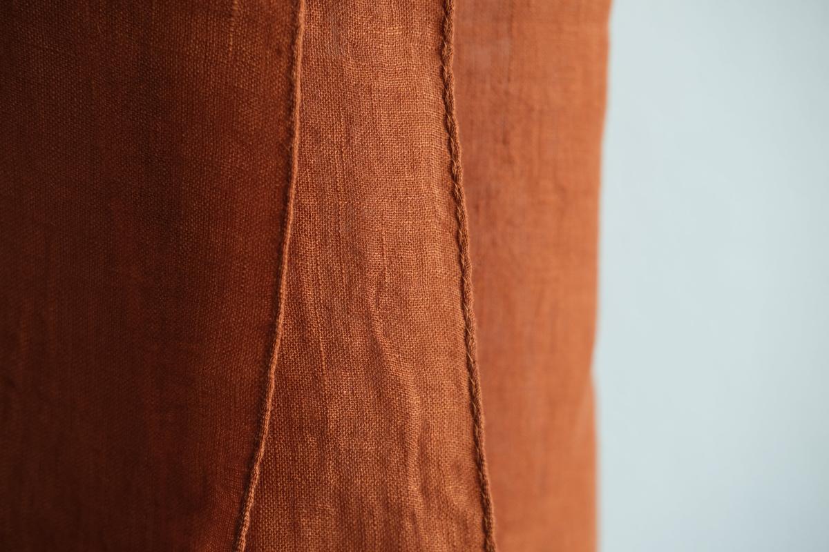 enrica 草木染めリネンストール｜teracotta