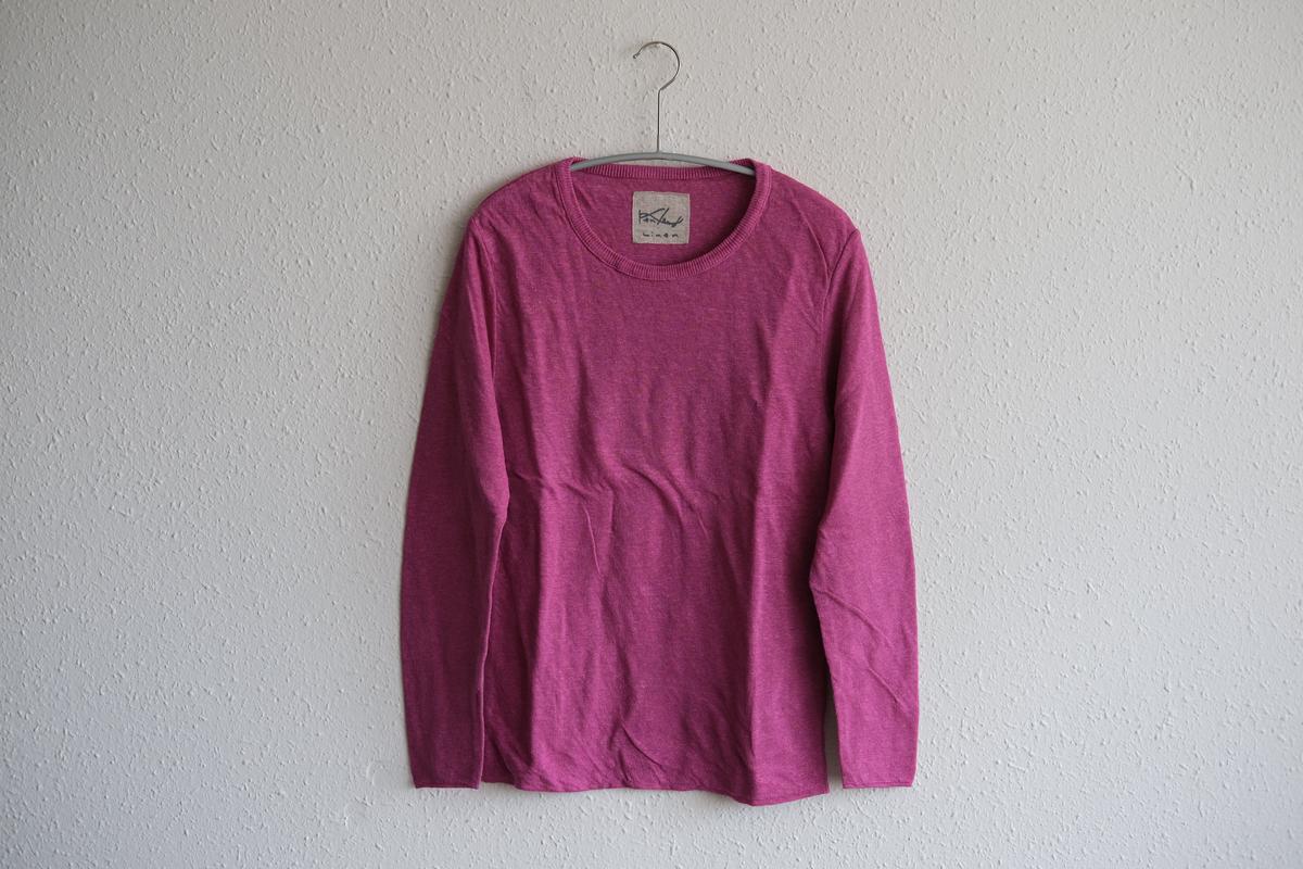 リネンニット 長袖二重プルオーバー｜レディース｜コスモス