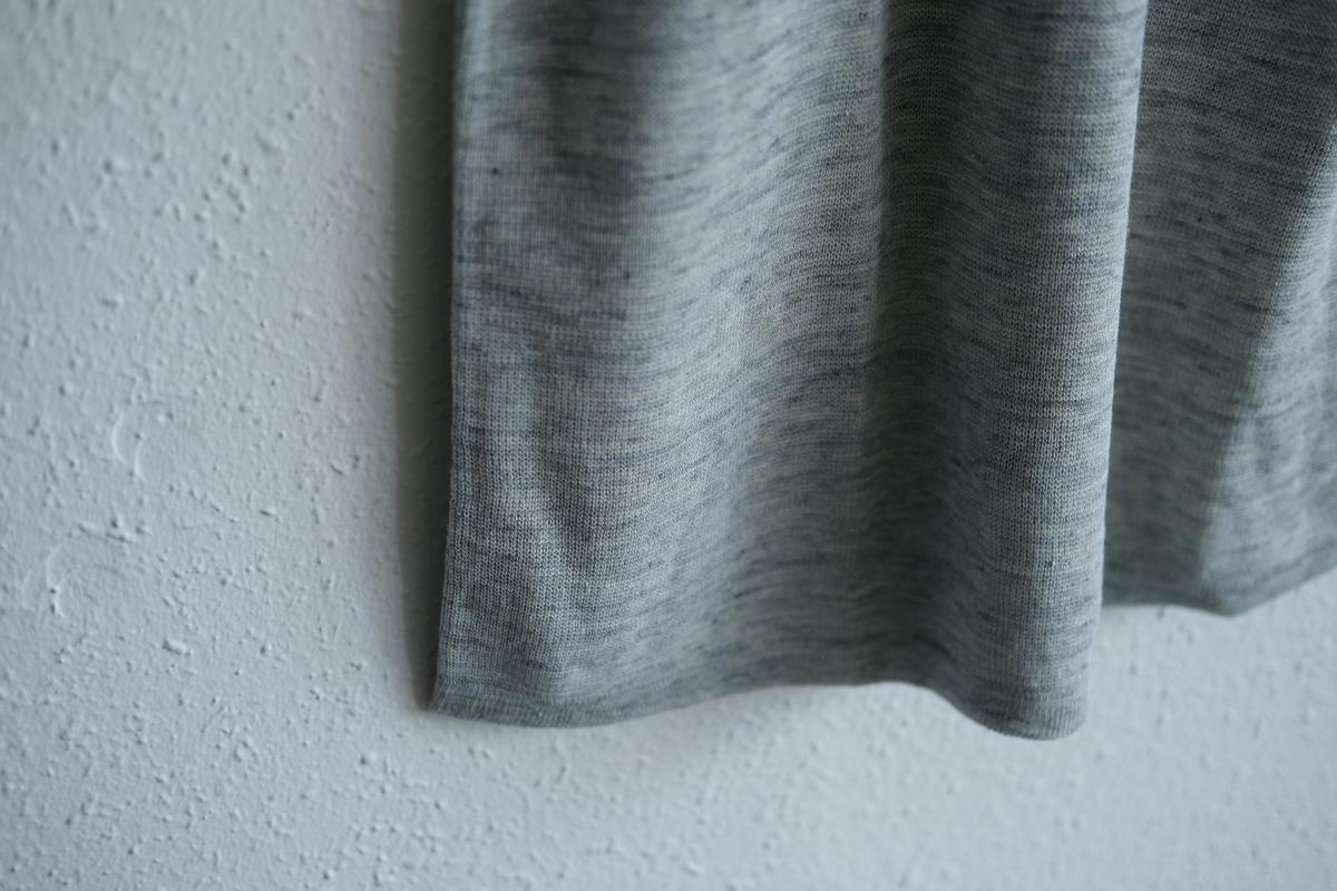 リネンニット半袖プルオーバー｜メンズ｜ライトグレー