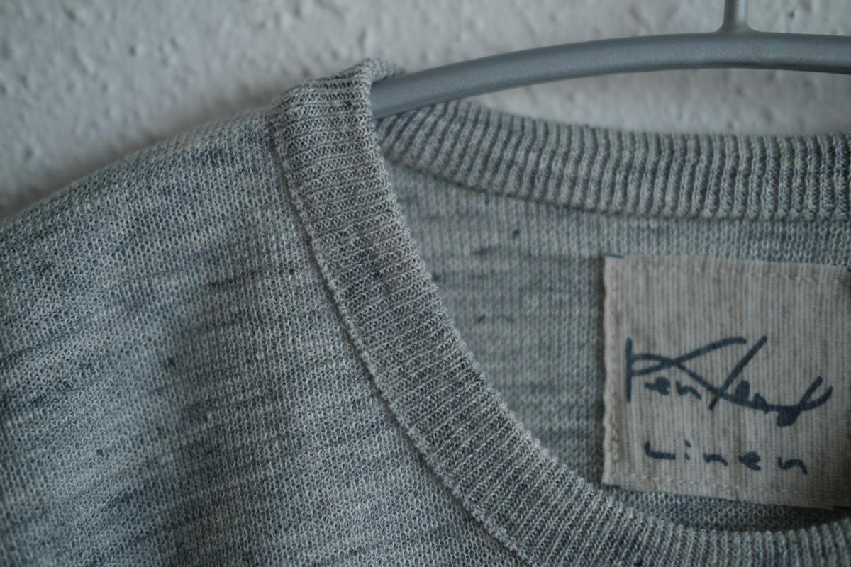 リネンニット半袖プルオーバー｜メンズ｜ライトグレー