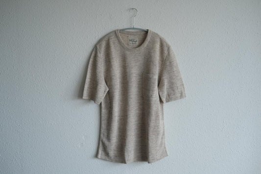 リネンニット半袖プルオーバー|メンズ|ライトブラウン