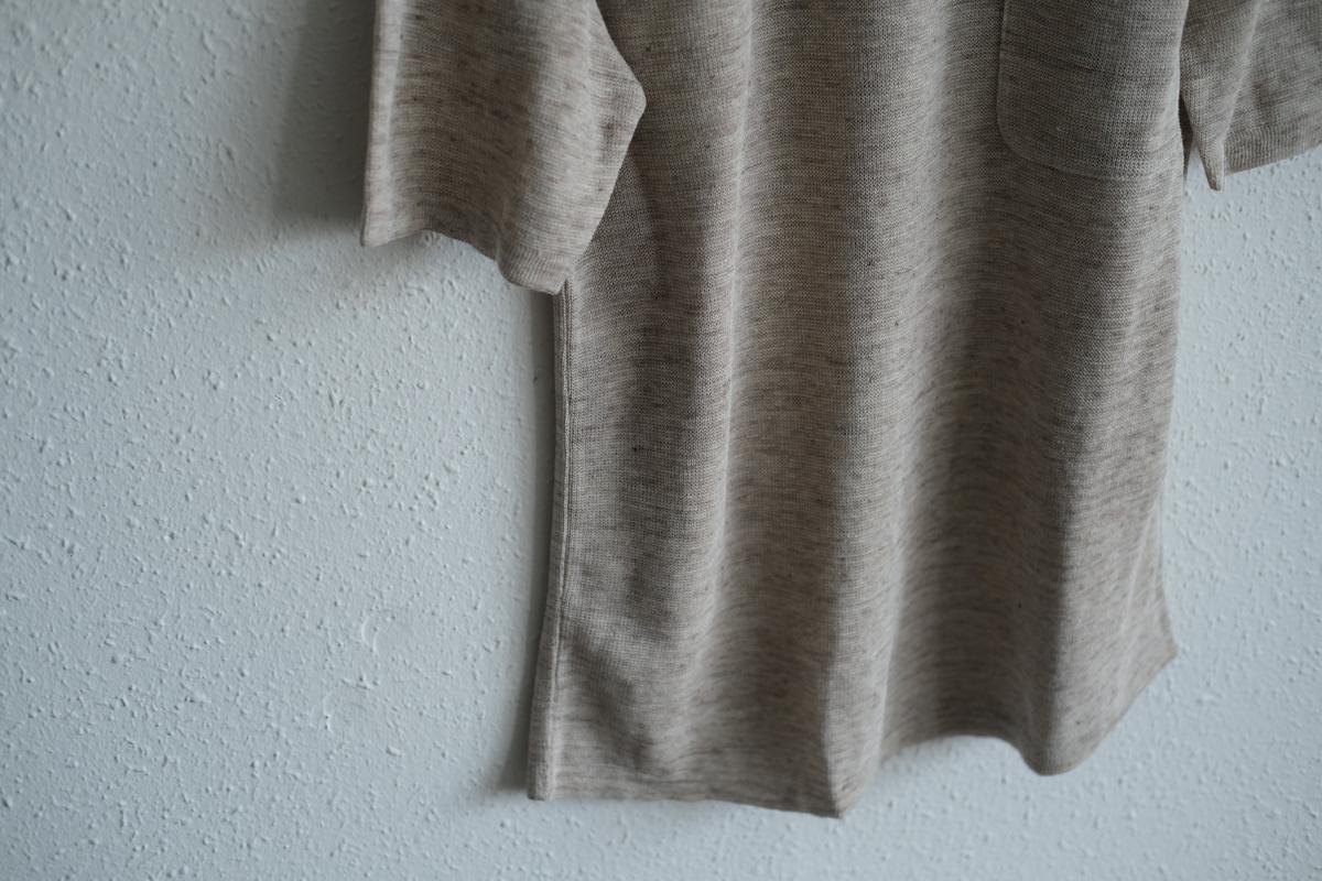 リネンニット半袖プルオーバー｜メンズ｜ライトブラウン