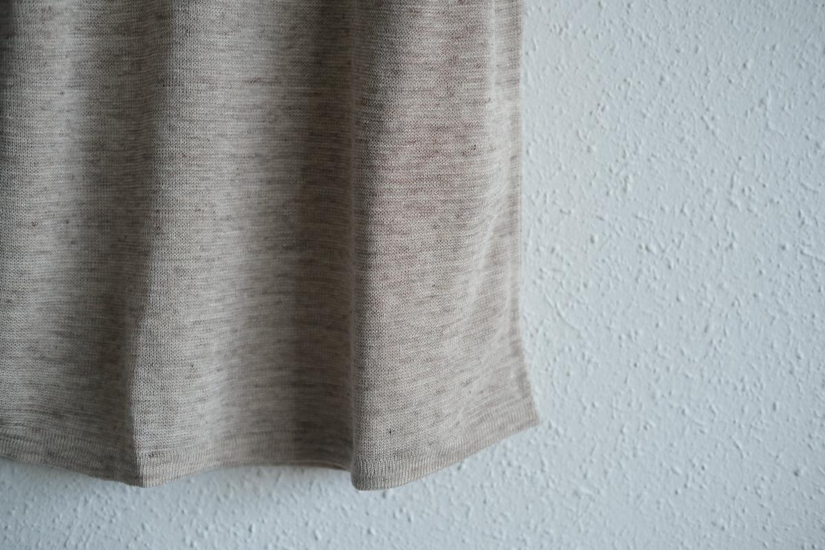 リネンニット半袖プルオーバー｜メンズ｜ライトブラウン