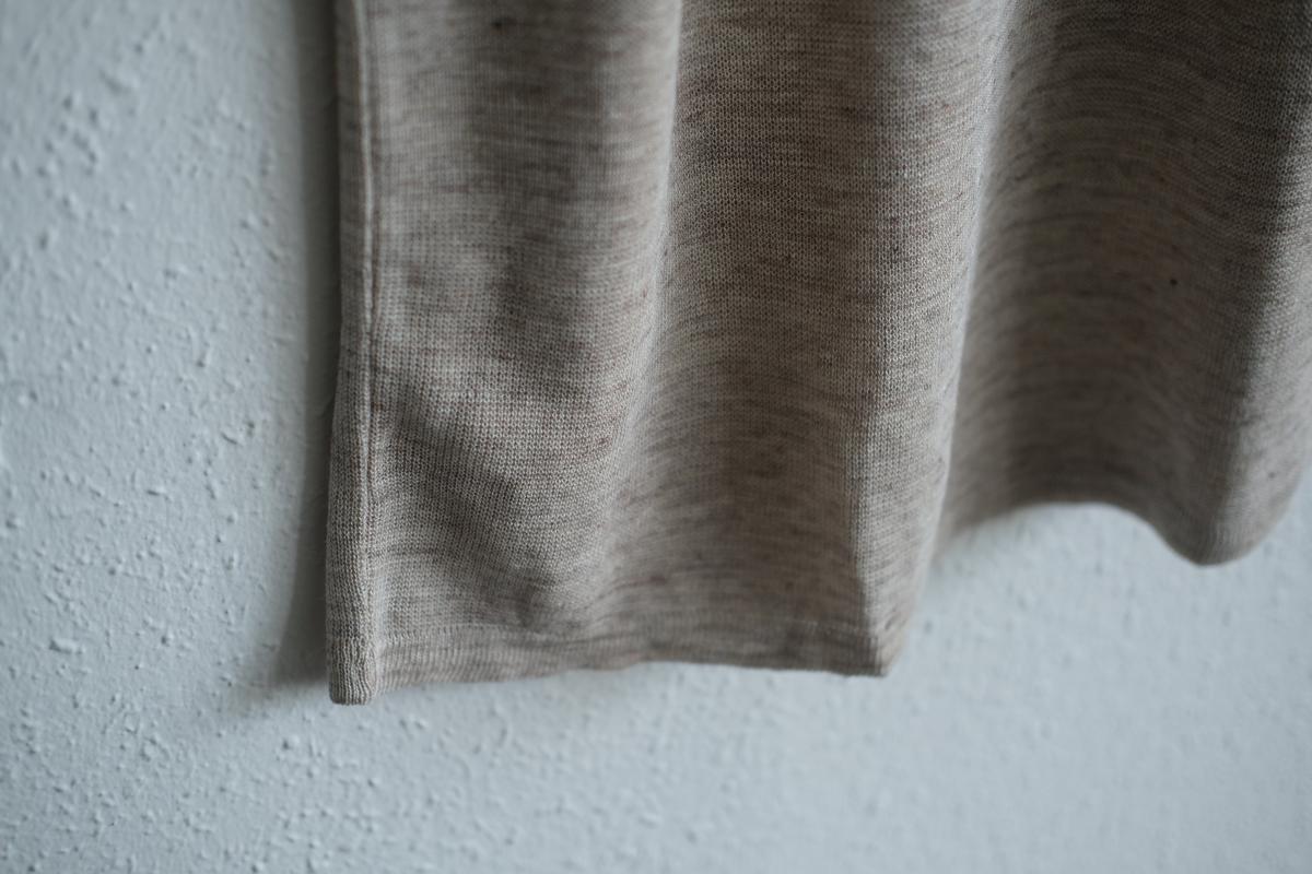 リネンニット半袖プルオーバー｜メンズ｜ライトブラウン